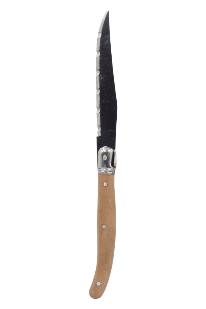 KitchenCrusader KI3252011 Round Tip Wood Handle Steak Knives